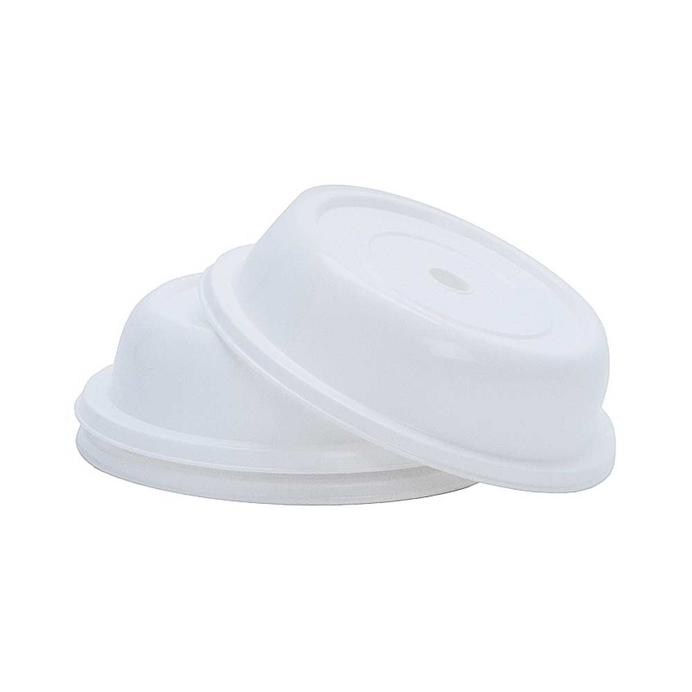Tellerhaube - PP weiß mit Griffloch - Ø 25,7 x 6 cm