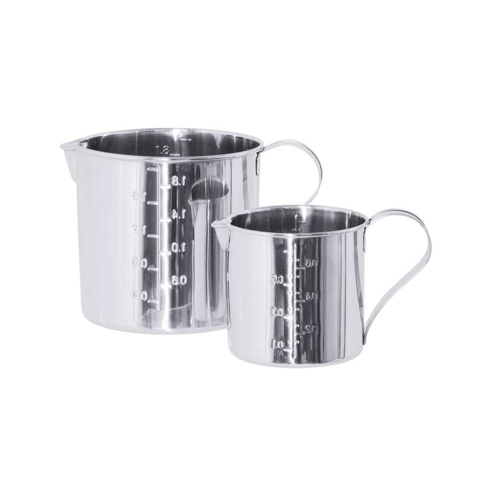 Messkanne CNS 18/10 - Ø 12 x 12 cm, Inhalt 1,3 l