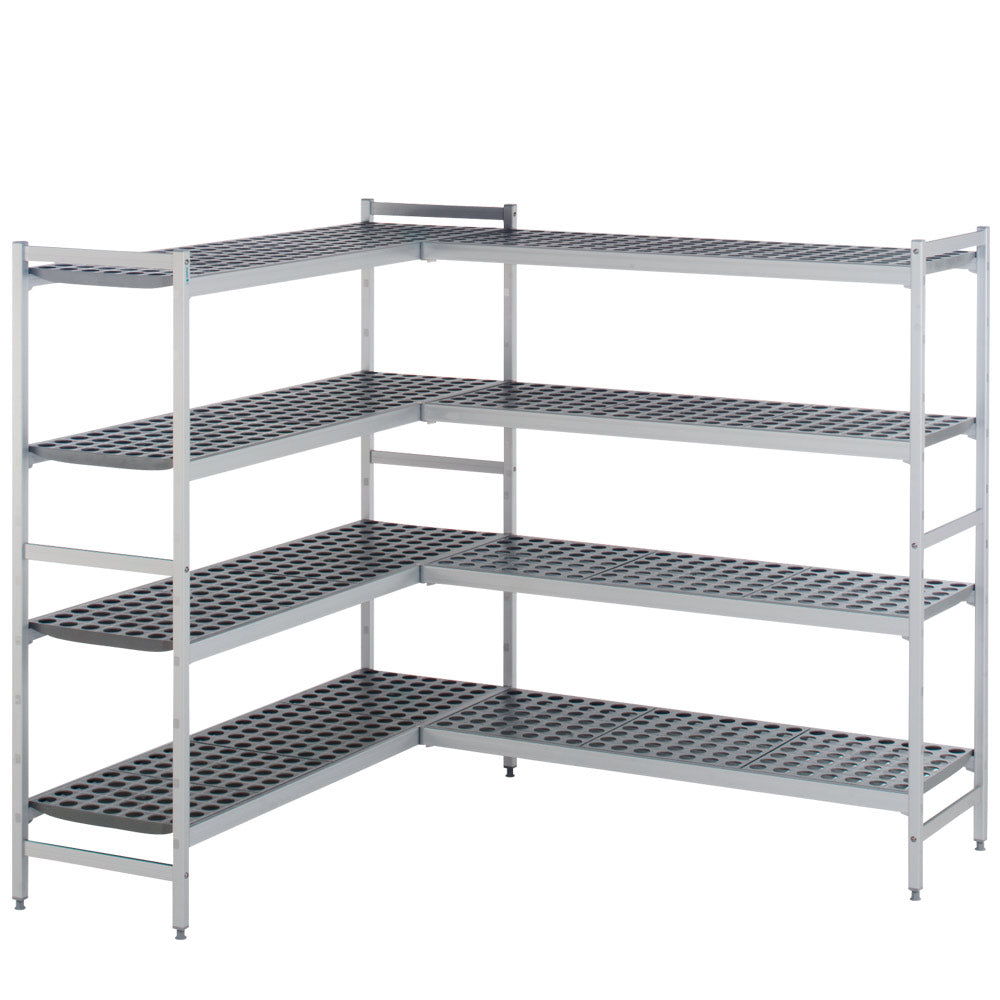 Anbauregal Aluminium-Kunststoff - 117 x 36 x 180 cm