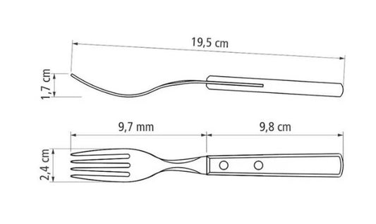 CHURRASCO Pizza-/Steakgabel - Braun - 19,5 cm