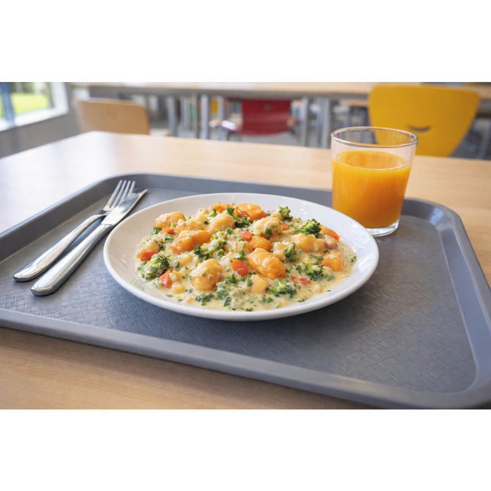 Snack-Tablett 34,5 x 26,5 cm - Grau (PP)