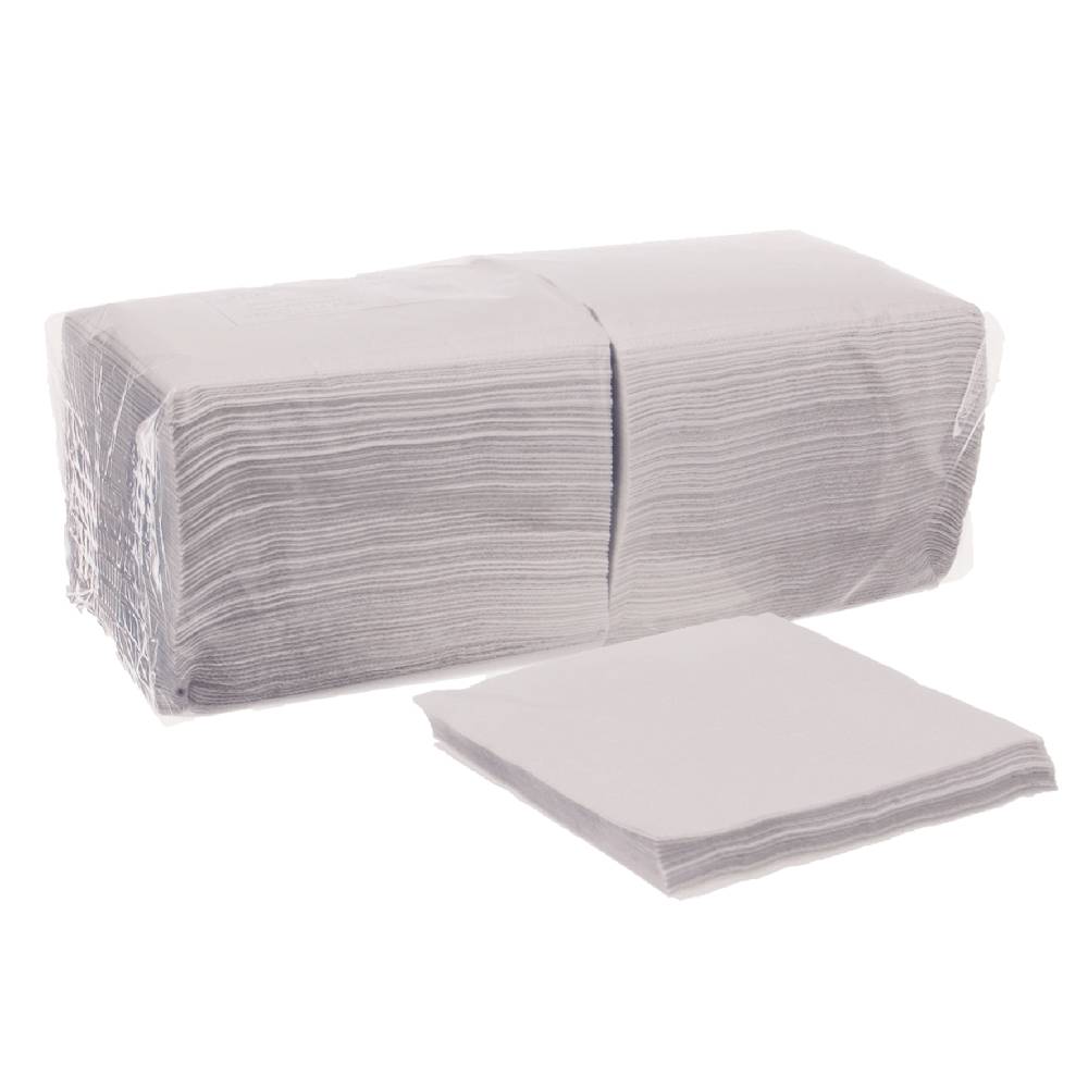 Prägeserviette - 33 x 33 cm - 1/4 Falz - 1 - lagig - Weiß (500 Stk.)