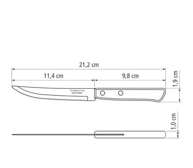 CHURRASCO Pizza-/Steakmesser - Braun - 21,5 cm -