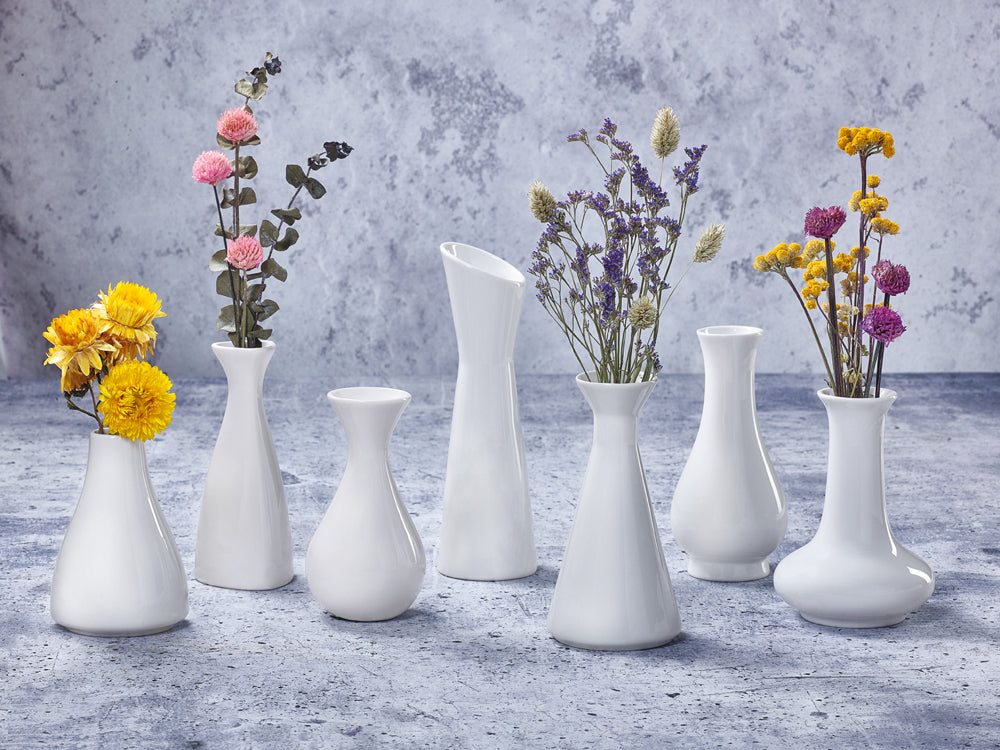 TROMBA Vase Ø 7,5 x 14,5 cm gerade Form elegante Vase für Einzelblumen