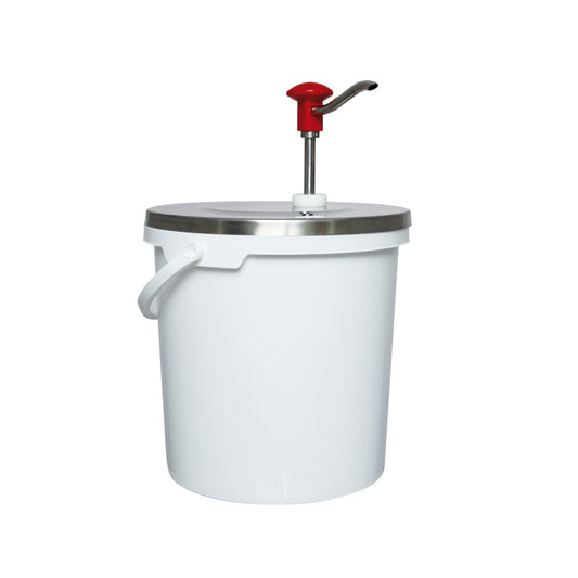 Druckknopf-Dosierspender inkl. PP-Eimer 10 Liter