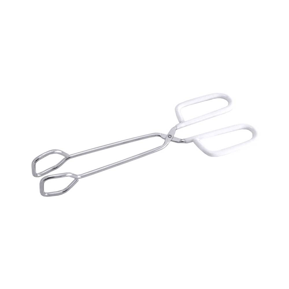 Grillzange verchromt mit Kunststoffgriff - Länge 26 cm