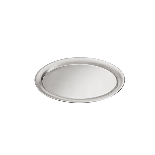 Café-Tablett oval - 19 x 15 cm (Edelstahl mattiert)