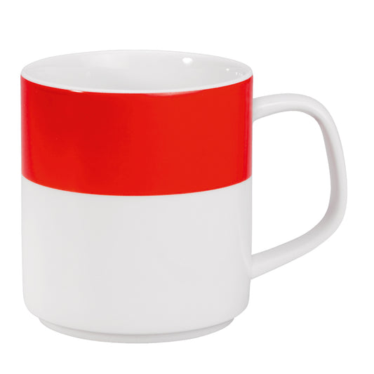 COLOURS Henkelbecher - 25 cl - (Ø 7,6 x 7,8 cm) - (stapelbar)- Rot