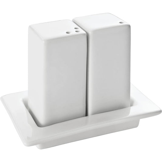 Menage 3-teilig - 10,2 x 6,8 x 7,8 cm (Standfuß, Salz & Pfeffer)