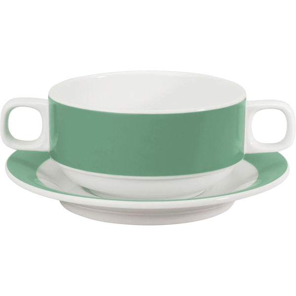 COLOURS Suppentasse - 28 cl - (stapelbar) - Petrol