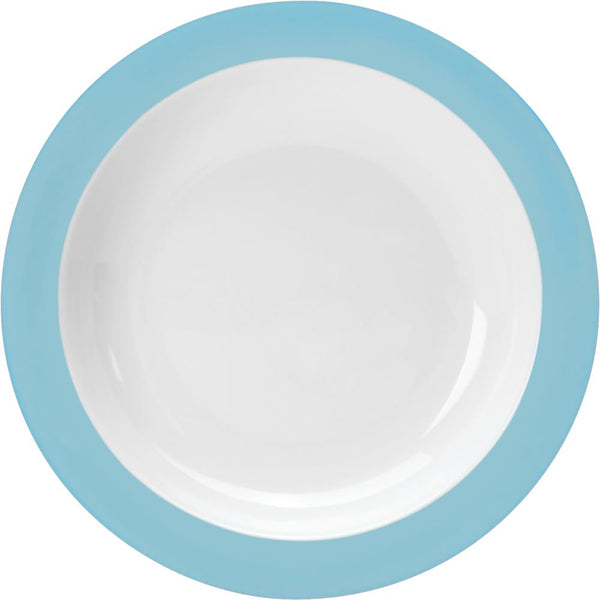 COLOURS Teller tief (mit Fahne) - 42 cl - (Ø 23 x 3,7 cm) - Hellblau