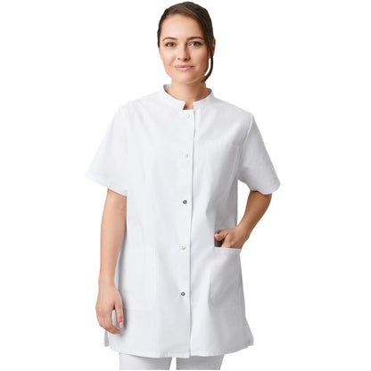 Damen-Arztkittel (Kurzarm) - Weiß - XL