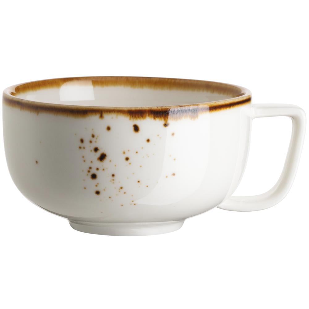 PINTAR Espressotasse  - 10,5 cl - (Ø 7,5 x 9,5 cm) - Weiß mit braunen Punkten