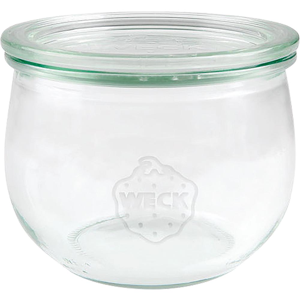 WECK Tulpenglas # 744 - 580 ml (6er Set mit Deckel / RR 100 mm)