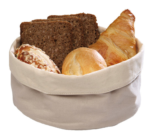 Brottasche beige - Ø 20 x 12 cm (Baumwolle, runde Form)
