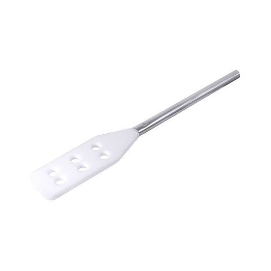 Rührspatel Edelstahl/PP perforiert - 32 x 11 cm, Länge 100 cm