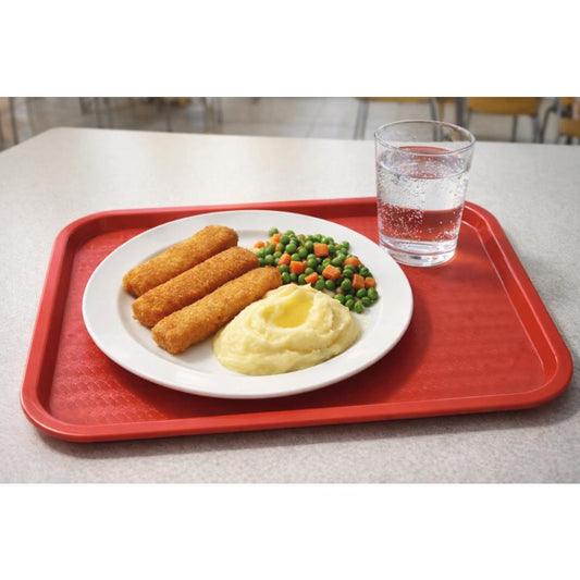Snack-Tablett 41,5 x 30,5 cm - Rot (PP)