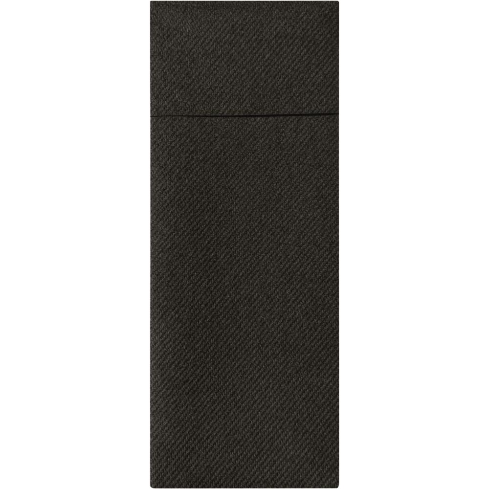 AIRLAID Bestecktasche 40 x 33 cm - 1/8-Falz (3 x 160 Stück) - Schwarz