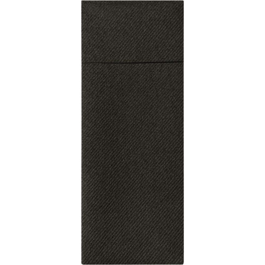AIRLAID Bestecktasche 40 x 33 cm - 1/8-Falz (3 x 160 Stück) - Schwarz