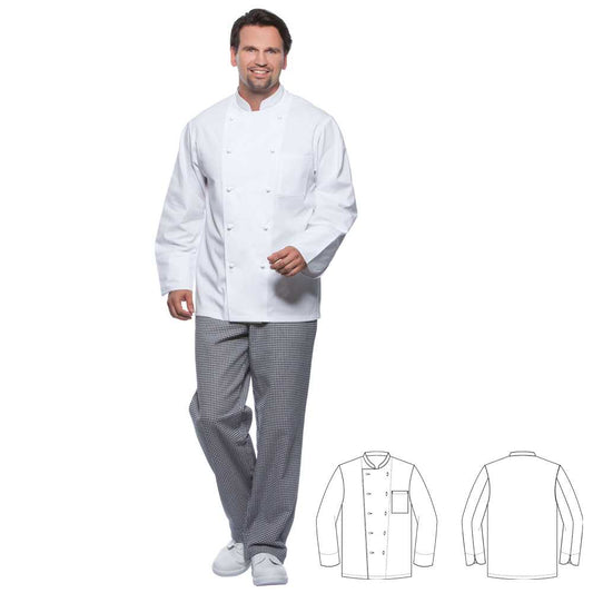 Herren-Kochjacke - Weiß - XL