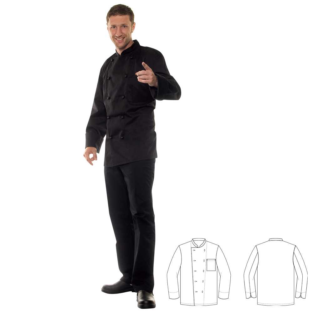 Herren-Kochjacke - Schwarz - XL
