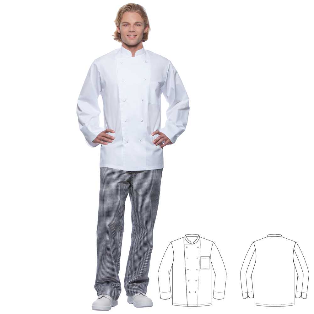 Herren-Kochjacke - Weiß - XXL