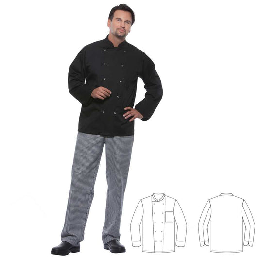 Herren-Kochjacke - Schwarz - S