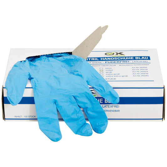 Einmalhandschuhe Nitril, puderfrei & latexfrei  100 Stück Größe S