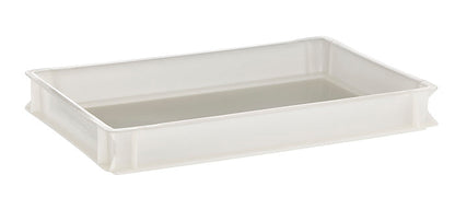 Pizzaballenbehälter HDPE weiß (Größe 60 x 40 x 7,5 cm)