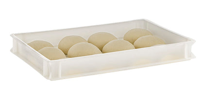 Pizzaballenbehälter HDPE weiß (Größe 60 x 40 x 7,5 cm)