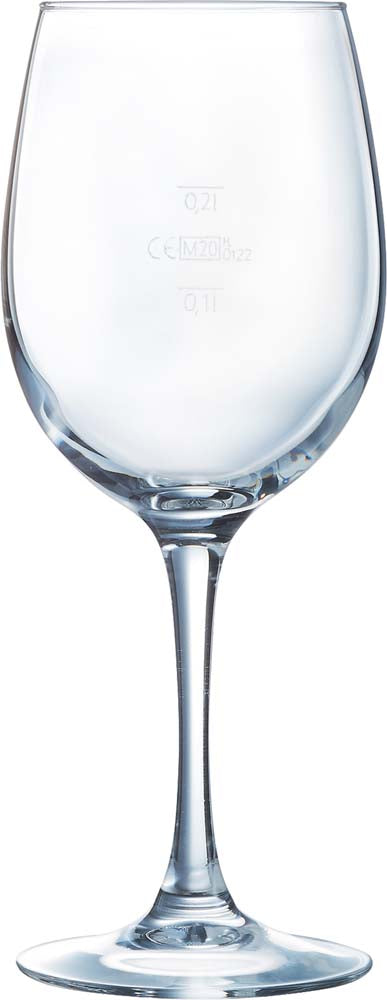 VIN Weinglas - 36 cl - (Ø 8,0 x 20,2 cm) - geeicht /-/ 0,1 l  + 0,2 l