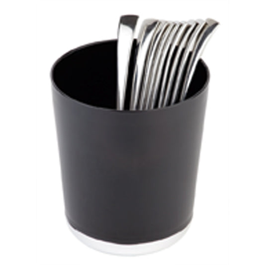 BASE CHROME Tischabfall-/Besteckbehälter - 1,3 l - Schwarz