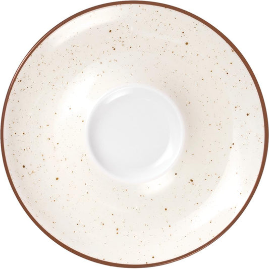 VINTAGE Milchkaffee-Untere 16,5 cm - Eierschalen-Beige