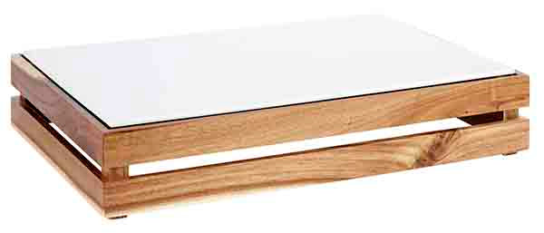 Holzkiste 55,5 x 35 x 10,5 cm (zu GN 1/1) - Akazie natur