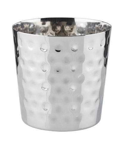 SNACK-HOLDER - Servier-Behälter Ø 8,5 x 8,5 cm - Inhalt 350 ml - gehämmert