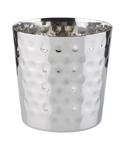 SNACK-HOLDER - Servier-Behälter Ø 8,5 x 8,5 cm - Inhalt 350 ml - gehämmert