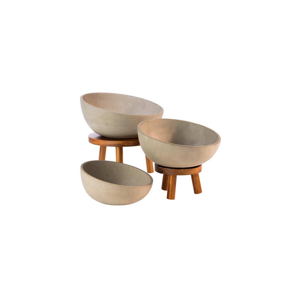 ELEMENT Buffetständer Akazienholz Ø 15 x 10 cm