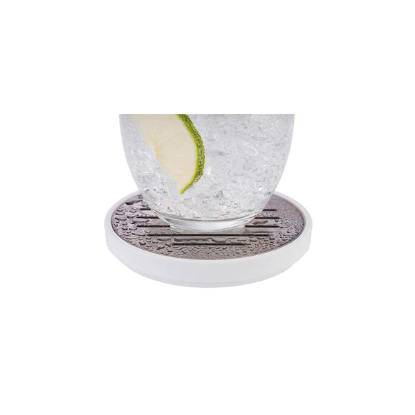 ART DEKO Tropfenschale Ø 9,5 cm - Edelstahl/Melamin - Weiß