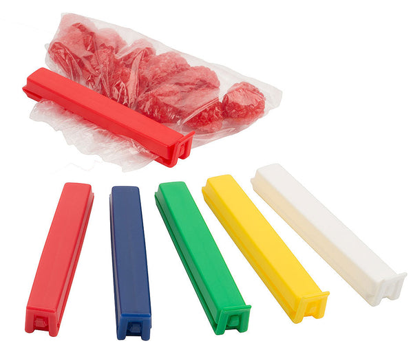 HACCP Beutelklammern 14 cm - Set à 20 Stück/5 Farben