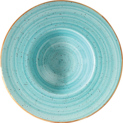 AURA Pastateller Ø 28 x 6 cm - Aqua