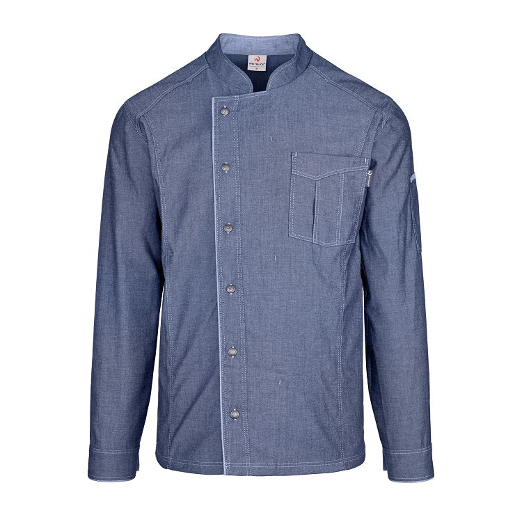 Herren-Kochjacke (Langarm) - Jeans - S