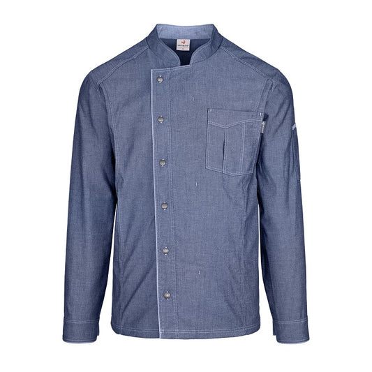Herren-Kochjacke (Langarm) - Jeans - L