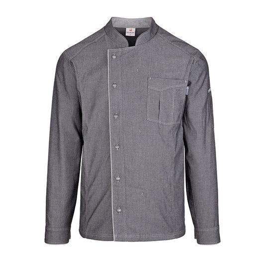 Herren-Kochjacke (Langarm) - Grau - XL