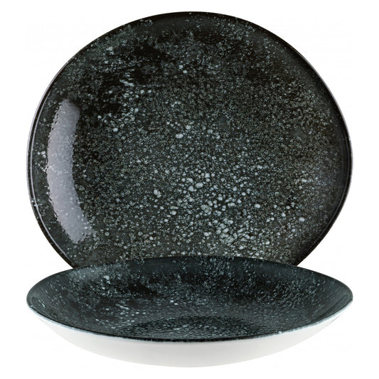 COSMOS BLACK Teller, tief - Ø 26 cm - organische Form - Inhalt 79 cl