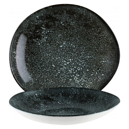 COSMOS BLACK Teller, tief - Ø 26 cm - organische Form - Inhalt 79 cl
