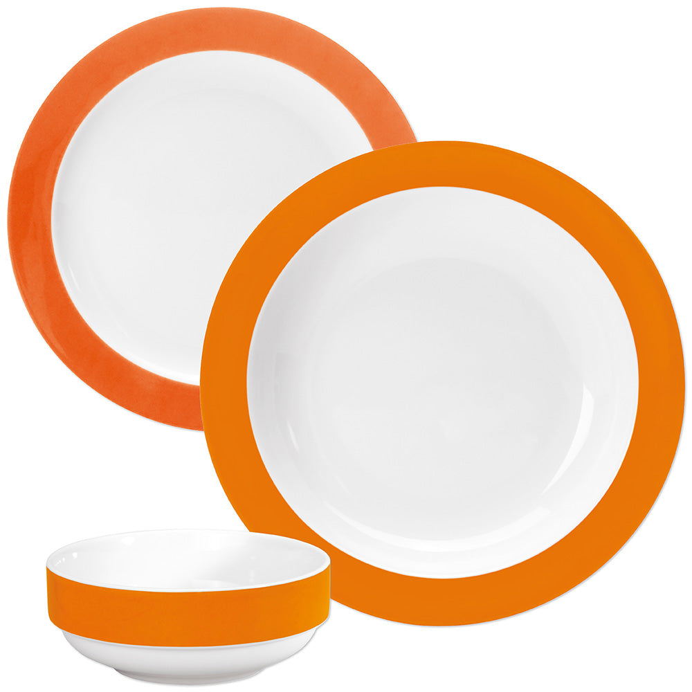COLOURS Kinder-Gedeck-Set - Orange - 72-tlg.