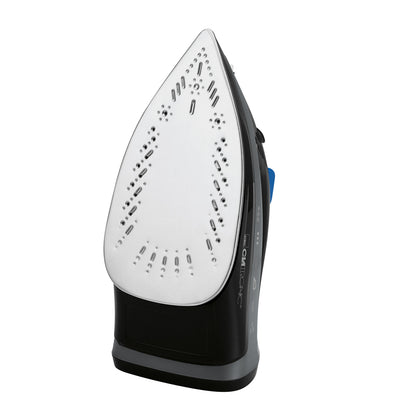BASICLINE Dampfbügeleisen Edelstahlsohle DB 3703 schwarz-blau 1800W (230 V)