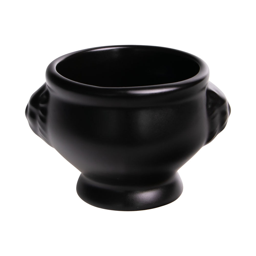 LÖWENKOPF Schmalztöpfchen - Inhalt 50 ml (Größe 6 x 7 x 4,5 cm) - matt schwarz