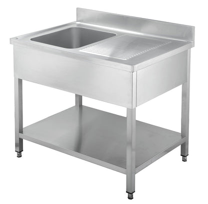 ECOLINE Spültisch 1000x600 mm mit 1 Becken links