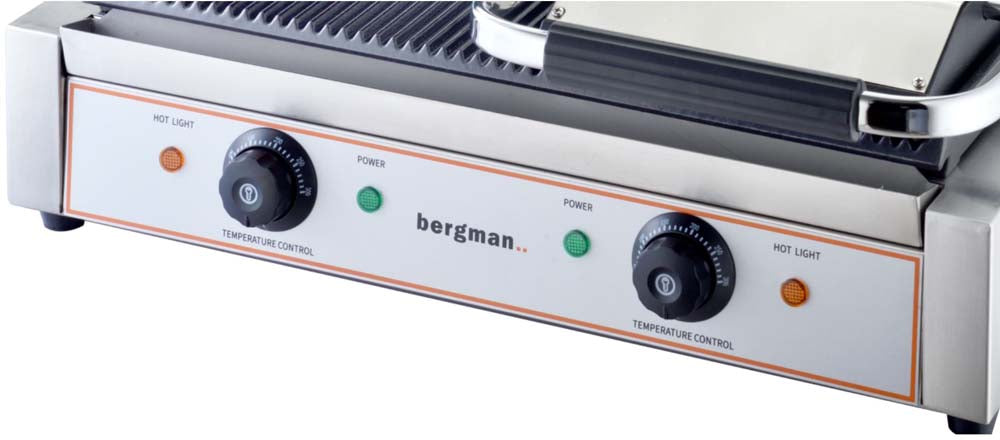 ECOLINE Elektro-Kontaktgrill gerillt - 2 x 1,8 kW